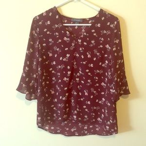 Flower print blouse